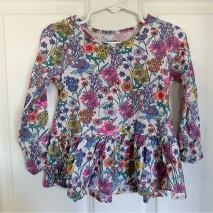 GAP Toddler Girl Long Sleeve Floral Shirt - Size 2t